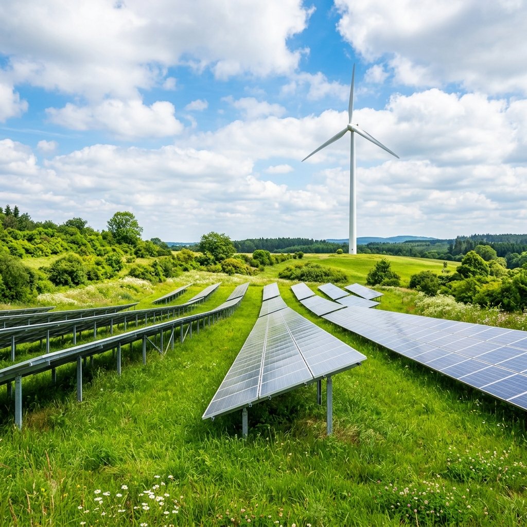 Solar panels landscape