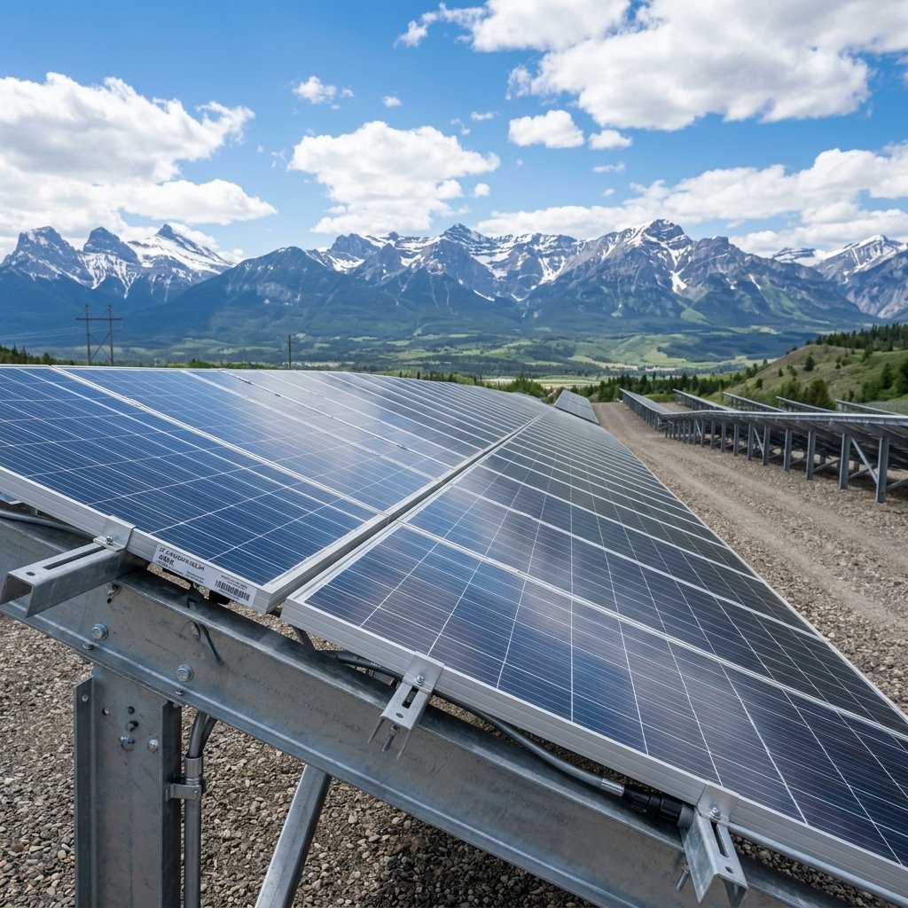 Close-up of solar panels array
